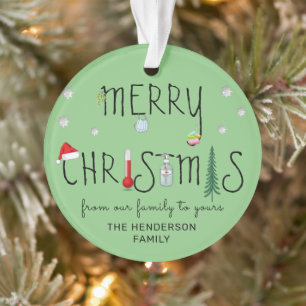 Personalisierter Spaß 2020 Covid Weihnachtsbaum Ornament