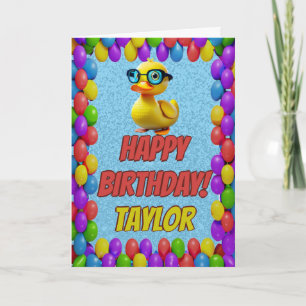 Personalisierter Spaß beim Geburtstag von Rubber D Karte