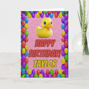 Personalisierter Spaß beim Geburtstag von Rubber D Karte