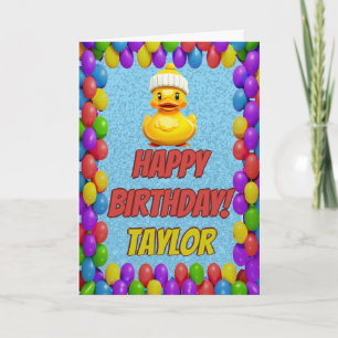 Personalisierter Spaß beim Geburtstag von Rubber D Karte