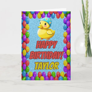 Personalisierter Spaß beim Geburtstag von Rubber D Karte