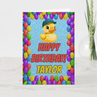 Personalisierter Spaß beim Geburtstag von Rubber D Karte