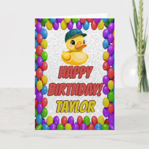 Personalisierter Spaß beim Geburtstag von Rubber D Karte
