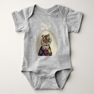 Personalisierter Spaß Chilliger Tiger  Baby Strampler
