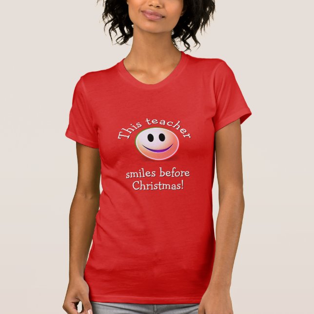 Personalisierter Spaß LEHRER KLEILES VOR CHRISTMAS T-Shirt (Vorderseite)