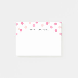 Personalisierter Spaß Pink Confetti Post-it Klebezettel