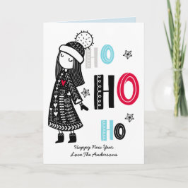 Personalisierter Spaß skandinavische Weihnachtsdoo Karte