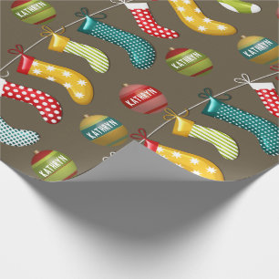 Personalisierter Spaß u. festliches Weihnachten Geschenkpapier
