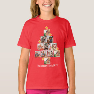 Personalisierter Spaß Weihnachten 11. FotoCollage T-Shirt