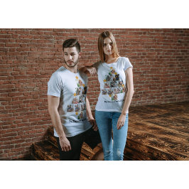 Personalisierter Spaß Weihnachten 11. FotoCollage T-Shirt