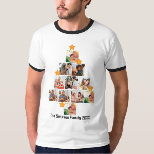 Personalisierter Spaß Weihnachten 11. FotoCollage T-Shirt