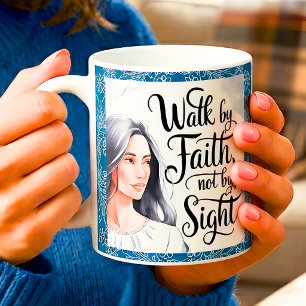 Personalisierter Spaziergang durch den Glauben Chr Kaffeetasse