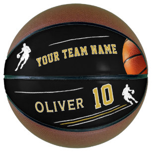 Personalisierter Spieler-Teamname Silhouette Basketball