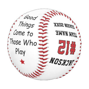 Personalisierter Spielername Nummer Motivation Baseball