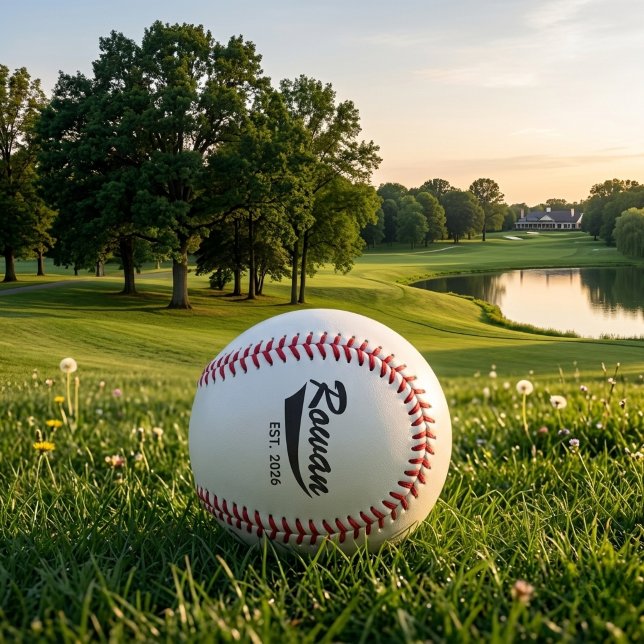 Personalisierter Spielername und -nummer Baseball (Von Creator hochgeladen)