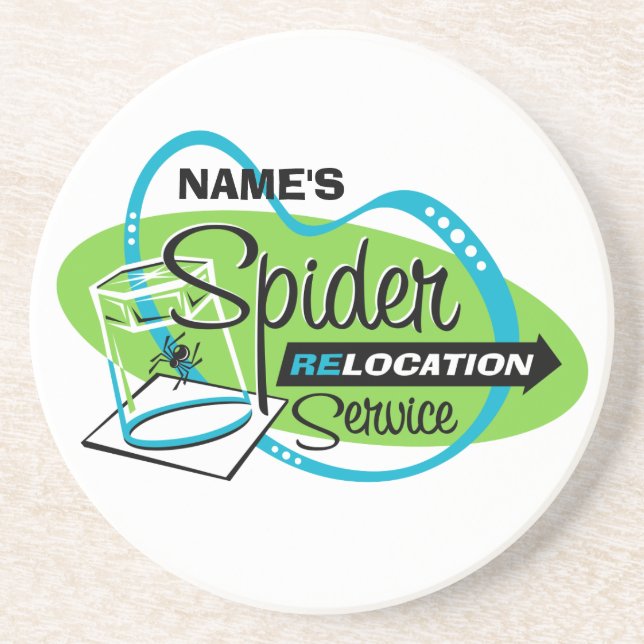 PERSONALISIERTER Spinnen-Verlegungs-Service Untersetzer (Vorne)