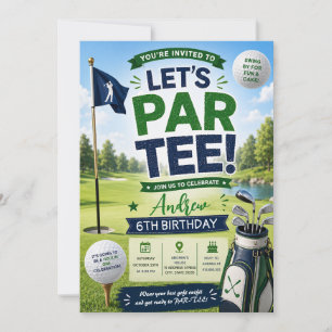 Personalisierter Sport-Golf-Geburtstag Einladung