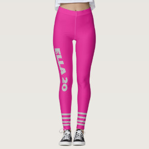 Personalisierter Sport l Leistungsübung pink Leggings