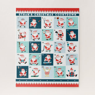 Personalisierter Sport-Weihnachts-Adventskalender Puzzle