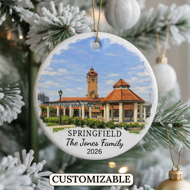 Personalisierter Springfield-Schmuck, Benutzerdefi Keramik Ornament (Von Creator hochgeladen)