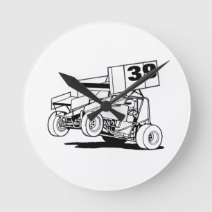 Personalisierter Sprint-Autohut, Anpassen Runde Wanduhr