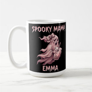 Personalisierter Spuk-Mama-Coquette-Boba-Rosa-Geis Kaffeetasse