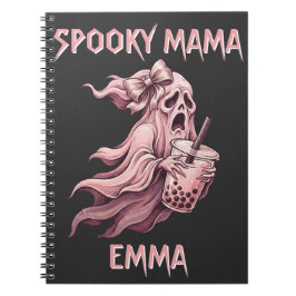 Personalisierter Spuk-Mama-Coquette-Boba-Rosa-Geis Notizblock