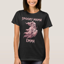 Personalisierter Spuk-Mama-Coquette-Boba-Rosa-Geis T-Shirt