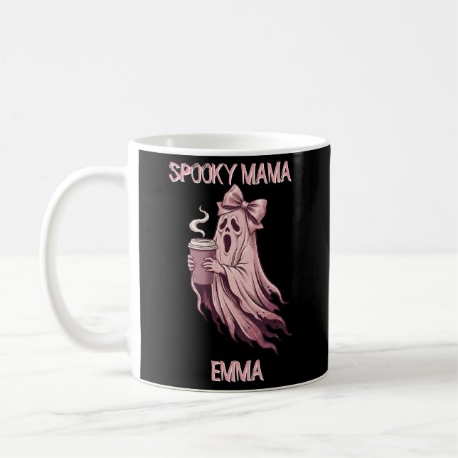 Personalisierter Spuk-Mama-Coquette-Kaffee-Geist Kaffeetasse (Links)