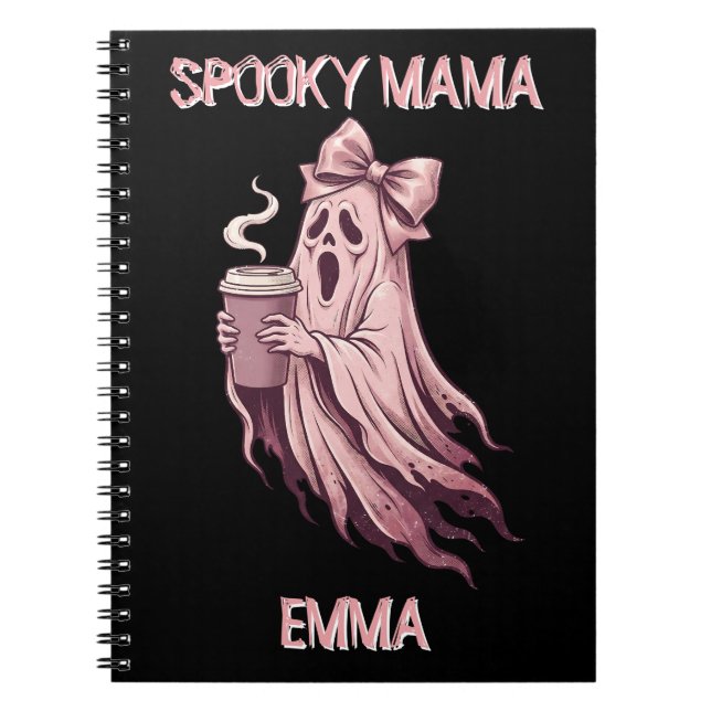 Personalisierter Spuk-Mama-Coquette-Kaffee-Geist Notizblock (Vorderseite)