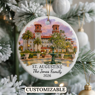 Personalisierter St. Augustine-Schmuck Benutzerdef Keramik Ornament