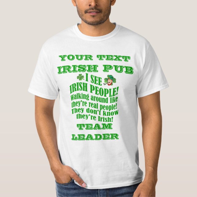 Personalisierter St. Patrick-Tag T-Shirt (Vorderseite)