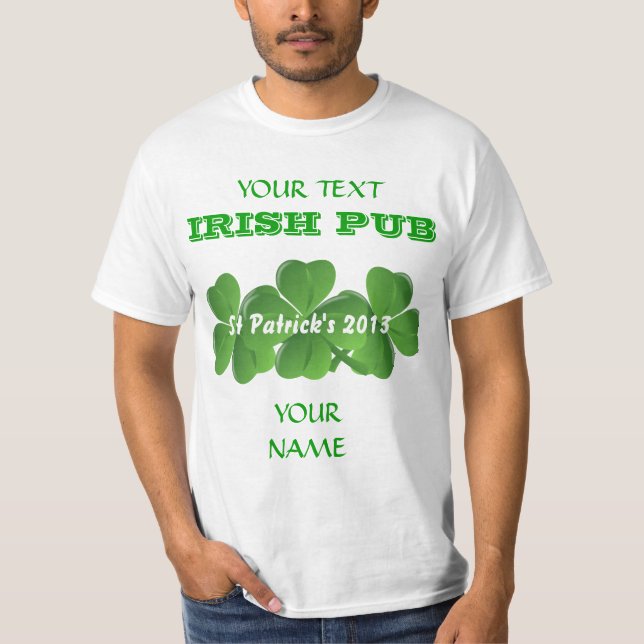 Personalisierter St. Patrick-Tag T-Shirt (Vorderseite)