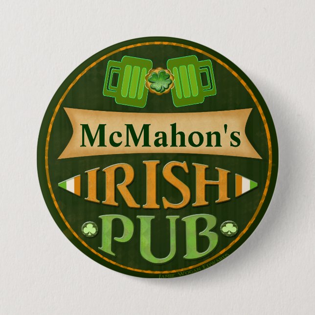 Personalisierter St Patrick Tagesirischer Button (Vorderseite)