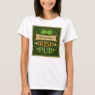 Personalisierter St Patrick Tagesirischer Pub-T - T-Shirt