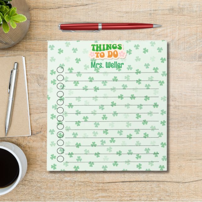 Personalisierter St. Patrick's Day als Do List Notizblock (Von Creator hochgeladen)