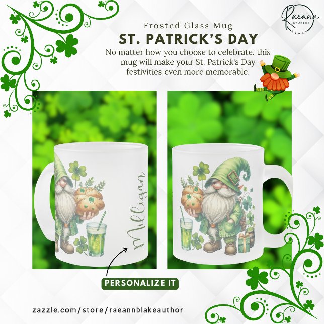Personalisierter St. Patrick's Day-Frostglas-Mug Mattglastasse (Von Creator hochgeladen)