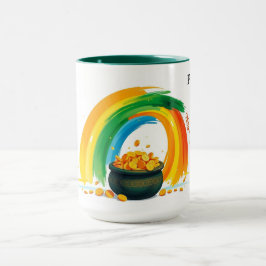 Personalisierter St. Patrick's Day Goldtopf Tasse