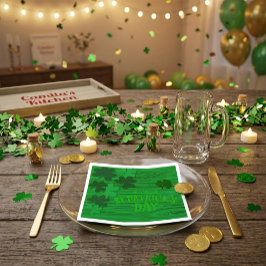 Personalisierter St. Patrick's Day Layered Shamroc Serviette