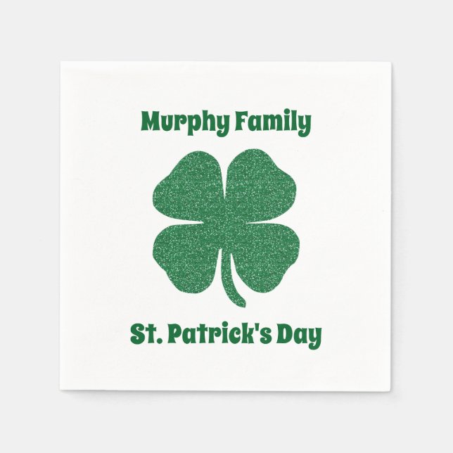 Personalisierter St. Patrick's Day Serviette (Vorderseite)