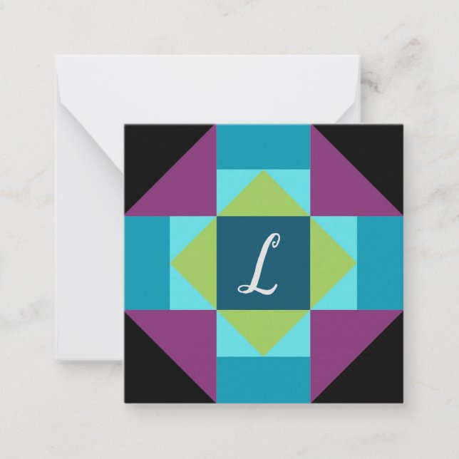 Personalisierter Stallquilt Mitteilungskarte (Vorderseite)