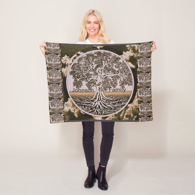 Personalisierter Stammbaum Fleecedecke (Beispiel)