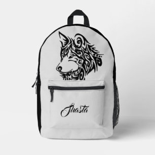 Personalisierter Stammeswolf Bedruckter Rucksack