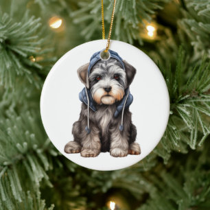Personalisierter Standard Schnauzer Dog Keramik Ornament