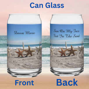 Personalisierter Starfish am Strand Dosenglas