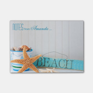 Personalisierter Starfish Strand Post-it Klebezettel