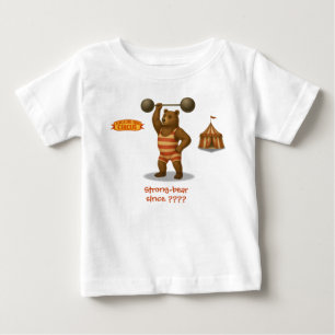 Personalisierter "Starker Bär" Baby T-shirt