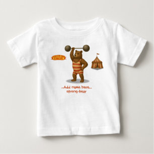 Personalisierter "Starker-Bär" Baby T-shirt