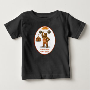 Personalisierter "Starker Bär" Baby T-shirt