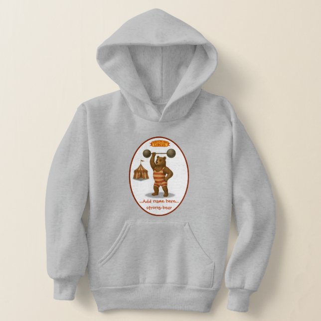 Personalisierter "Starker Bär" Hoodie (Ablage )